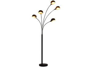 8719883559858 - Vidaxl - Stehlampe 200 cm 5 x E14 Schwarz und Golden Schwarz