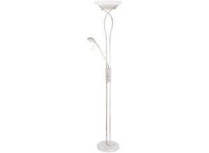 5998250345550 - 4555 Stehleuchte Gamma Trend aus Metall Glas antik weiß  weiß Ø32cm H174cm mit Schalter - Rabalux