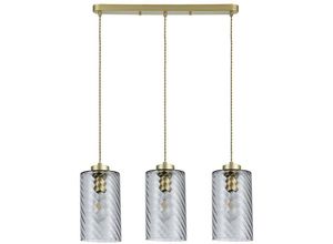 5998250352299 - 5229 Hängeleuchte Sheila gold getöntes Glas E27 3x max 40W L180cm B67cm H180cm Ø15cm dimmbar - Rabalux