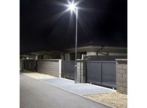 4059157333802 - Etc-shop - Straßenlampe Parkplatzleuchte Straßenbeleuchtung led Scheinwerfer für den Außenbereich Aluminium grau 100 w 8400 lm 4000 k neutralweiß