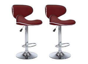 8720286081099 - Vidaxl - Barhocker 2 Stk Weinrot Kunstleder Rot