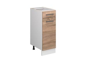 4066731044566 - Schubunterschrank Küchenschrank Küchenzeile R-Line 30 cm Weiß Sonoma Tür Schublade