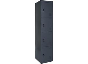 4057651807089 - - Schließfach Preston T163 Schließfachschrank Wertfachschrank Spind Metall 180x38x45cm anthrazit - grey