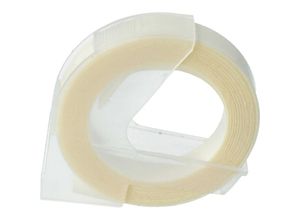 4069099512388 - 1x 3D Prägeband-Schriftband-Kassette kompatibel mit Dymo Omega Home S0717930 Etiketten-Drucker 3m x 9mm Weiß auf Transparent - Vhbw