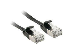 4002888474801 - 47480 RJ45 Netzwerkkabel Patchkabel cat 6a u ftp 030 m Schwarz mit Rastnasenschutz 1 St - Lindy