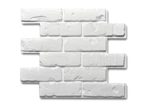 4007155164775 - Creativstein Brick (Klinker-Optik) weiß 595 x 50 cm - 1 Pack (= 1 qm) - white - Decosa