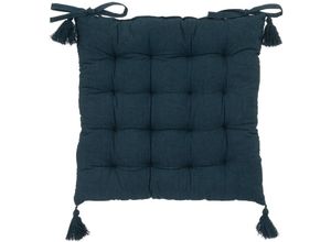 3560232709715 - Atmosphera - Stuhlpolster Jamana Baumwolle - Petrolblau - 38x38 cm Blaues Öl 3560232709715 - Atmosphera - Stuhlpolster Jamana Baumwolle - Petrolblau - 38x38 cm Blaues Öl