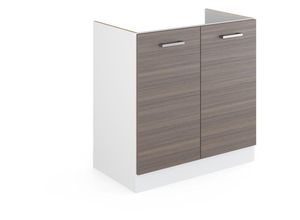 4066731390151 - Spülenunterschrank R-Line Grau 80 cm  AP Anthrazit Vicco