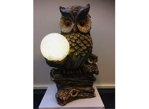 4251792110354 - OWL on TRUNK W BALL with batterybox for outdoor