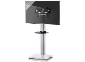 4012246172324 - TV-Standfuß Onu (BHT 68x174x60 cm) weißlack schwarzglas