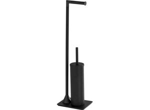 4008838236987 - Stand WC-Garnitur Hella Schwarz Stahl schwarz - schwarz - Wenko