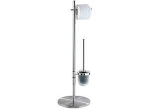 4008838184523 - Stand WC-Garnitur Pieno Edelstahl rostfrei Silber matt Edelstahl rostfrei satiniert  Polypropylen satiniert - silber matt - Wenko