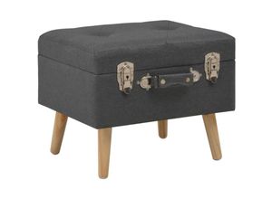 8718475731368 - Bonnevie - Hocker mit Stauraum 40 cm Dunkelgrau Stoff vidaXL160863