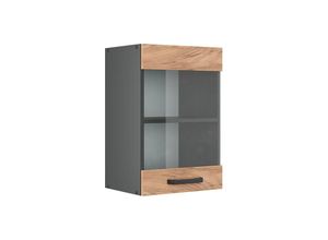 4251421955981 - VICCO Küchenschrank Hängeschrank Hängeglasschrank 40 cm R-Line Anthrazit