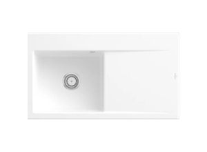 4062373797075 - Villeroy&boch - Villeroy&Boch Spülbecken mit Abtropffläche links Subway Style 50 Stone White 90x51cm Keramik Handbetätigung