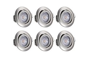 4251776931005 - monzana® LED Einbauleuchte Krog 6er-Set Nickel