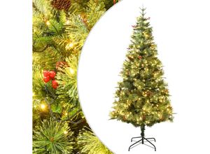 8720286767207 - Bonnevie - Weihnachtsbaum mit Beleuchtung und Kiefernzapfen Grün 150 cm vidaXL730501