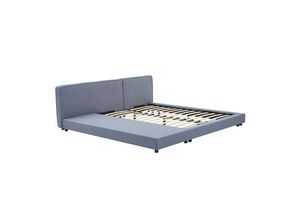 4058166293367 - HOME DELUXE Bett mit Ablage GALAXIS – 140 x 200 cm Grau mit Matratze H2 H3