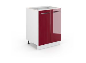 4066731392803 - Küchenunterschrank Fame-Line Bordeaux Hochglanz 60 cm  AP Anthrazit Vicco