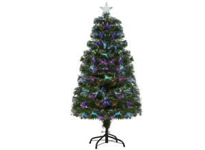 4250871213542 - Weihnachtsbaum inklusive Metallständer grün 66 x 120 cm (ØxH) Tannenbaum Christbaum LED Xmas tree Lichtfaser