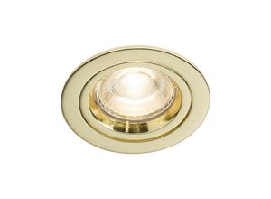 5055832930518 - GU10 Messing Einbau Fixed Twist & Lock Downlight 230V - Knightsbridge