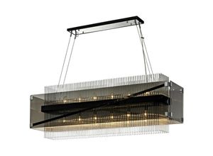 0782042034129 - Hudson Valley Lighting - Apollo 12 Light Linear Dark Bronze Poliertes Chrom Glas