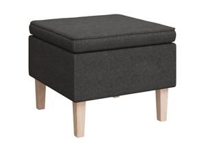 8720286427828 - Bonnevie - Hocker mit Holzbeinen Dunkelgrau Stoff vidaXL665134