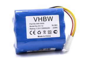 4251574657404 - Vhbw - NiMH Akku 3000mAh (72V) kompatibel mit Saugroboter Home Cleaner Heimroboter Neato Signature Pro XV Essential XV-11 XV-12 XV-14 XV-15