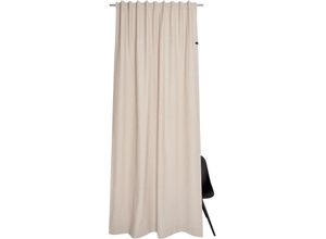 4005414469821 - Vorhang SCHÖNER WOHNEN-KOLLEKTION Solo Gardinen Gr 300 cm Multifunktionsband 130 cm beige (natur) Landhaus Gardinen mit Lederapplikation