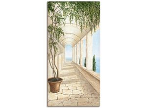 4059745648103 - Wandbild ARTLAND Capri Bilder Gr B H 75 cm x 150 cm Leinwandbild Gebäude 1 St beige (naturfarben) Bild Metallbild Metallbilder Bilder als Alubild Leinwandbild Wandaufkleber oder Poster in versch Größen