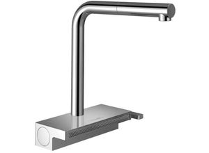 4059625269442 - M81 - Spültischarmatur Aquno Select mit ausziehbarem Auslauf und flachem Brausestrahl verchromt 73836000 - Hansgrohe