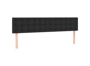 8720287283584 - Vidaxl - led Kopfteil Schwarz 180x5x78 88 cm Kunstleder Schwarz