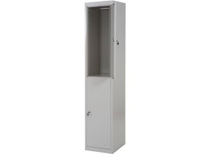 4057651263786 - - Schließfach 306 Schließfachschrank Wertfachschrank Spind Metall 185x38x45cm grau - grey