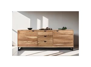 4251517489802 - SAM - Sideboard Kommode Akazienholz naturfarben massiv 200 x 80 cm Sukhothai