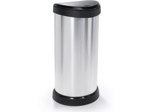 3253922130004 - Decobin Push Abfalleimer - 40L - Metallic - Recycelter Kunststoff 3253922130004 - Decobin Push Abfalleimer - 40L - Metallic - Recycelter Kunststoff