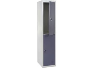 4057651181257 - - Schließfach Lincoln T853 Schließfachschrank Wertfachschrank Spind Metall 185x38x45cm dunkelgrau