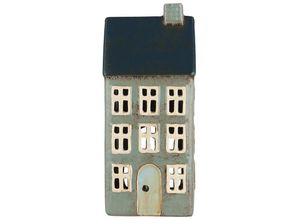 5709898346898 - Ib Laursen Teelicht Haus Nyhavn blau 95 x 7 x 23 cm