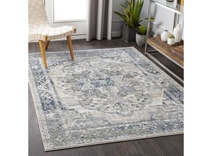 0192201302295 - Surya - Perserteppich Kurzflor Wohnzimmer Vintage Orient Blau und Beige 200 x 275 cm