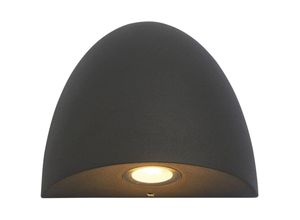 4255596670618 - Licht-erlebnisse - led Wandleuchte außen Aluminium Glas IP54 11 cm breit Schwarz warmweißes Licht 3000 k 1038 lm - Schwarz