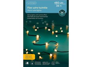 8720194629277 - Led Micro Lichterkette mit Twinkle Funktionen 3600 cm 480 Lichter klassisch warm - Lumineo