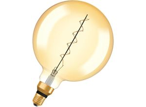 4058075761698 - OSRAM Vintage 1906 LED-Lampe mit Gold-Tönung 48W 400lm Kugel-Form mit 200mm Durchmesser & E27-Sockel warmweiße Lichtfarbe spiralförmiges