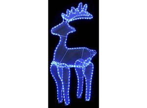 8720286415108 - Vidaxl - Rentier Weihnachtsdekoration mit Mesh 306 LEDs 60x24x89 cm Blau