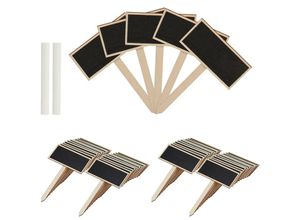 4052025445003 - Relaxdays - 48 x Pflanzenstecker Tafel zum Beschriften Pflanzschilder Kräutergarten HxB 14x9 cm Holz Kräuterschilder natur 4052025445003 - Relaxdays - 48 x Pflanzenstecker Tafel zum Beschriften Pflanzschilder Kräutergarten HxB 14x9 cm Holz Kräuterschilder natur