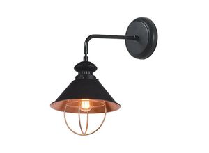 5213007831859 - Larissa Lighting - Nea Scone Dome Wandleuchte Schwarz Kupfer