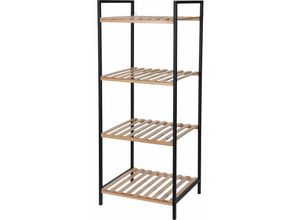 8719987094521 - Homestylingcollection - Badregal 4 Ebenen Bambus Badezimmer-Organizer - Home Styling Collection