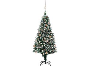 8720286497036 - Vidaxl - Künstlicher Weihnachtsbaum mit Beleuchtung Kugeln Zapfen 150 cm Grün