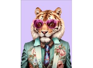 4019449518706 - Glasbild TIGER WITH GLASSES