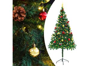 8720286017708 - Vidaxl - Künstlicher Weihnachtsbaum mit Beleuchtung & Kugeln Grün 180 cm Grün