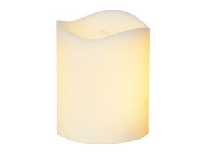 7391482040916 - Kerze Flame Candle Grablicht Weiß Außenbereich led Timer Gelb Flackern 7 cm - Star Trading