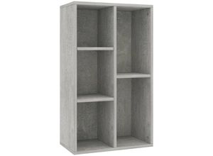 8719883673271 - Bonnevie - Bücherregal SideboardKommode Betongrau 50x25x80 cm Holzwerkstoff vidaXL